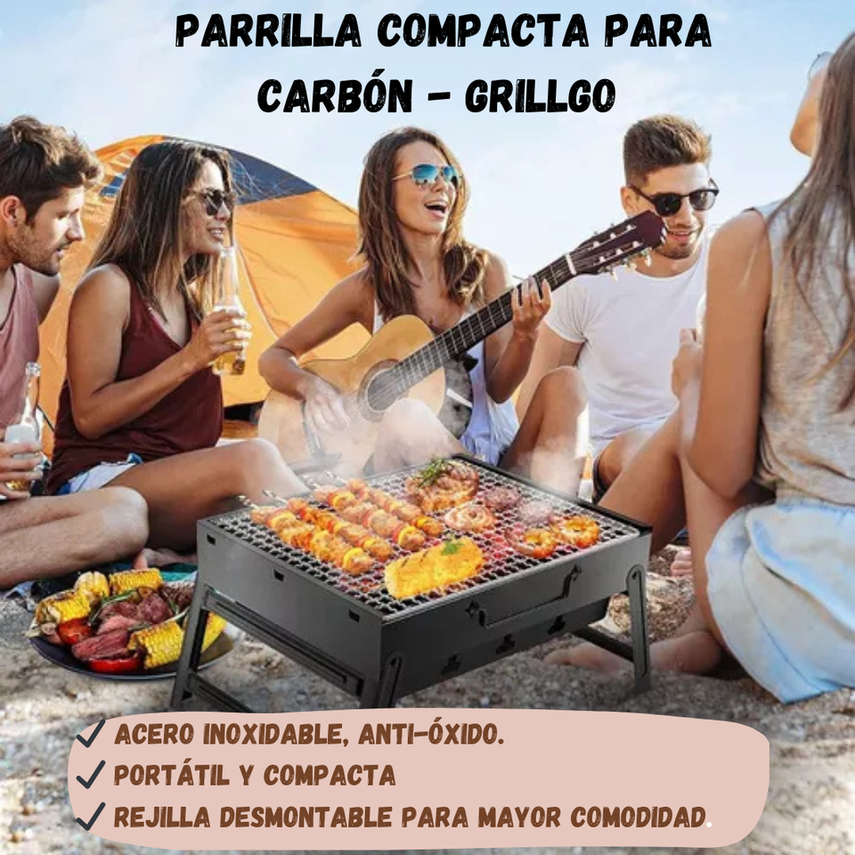 💥Parrilla Portátil de Carbón para Aventureros - GrillGo 💥