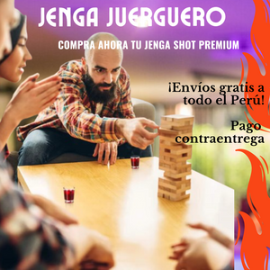 🥂Jenga Shot Premium - Torre Juerguera con retos🎉